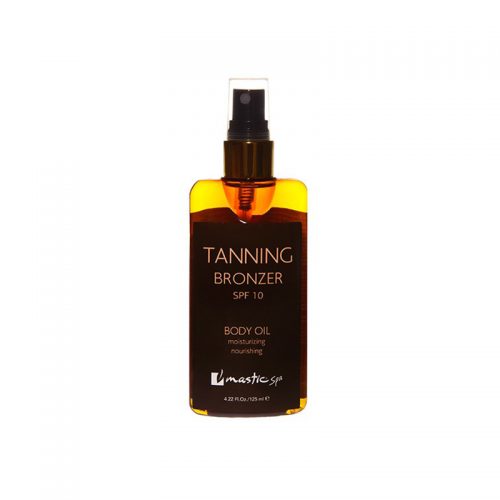 Tanning bronzer body oil